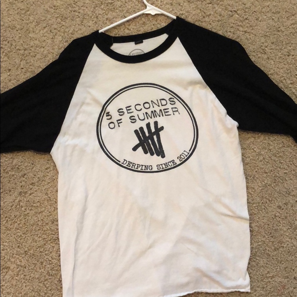 5 seconds of summer baseball tee